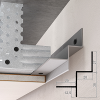 Алюминиевый профиль теневого шва 20х30 мм. Metal Plintus APT-20